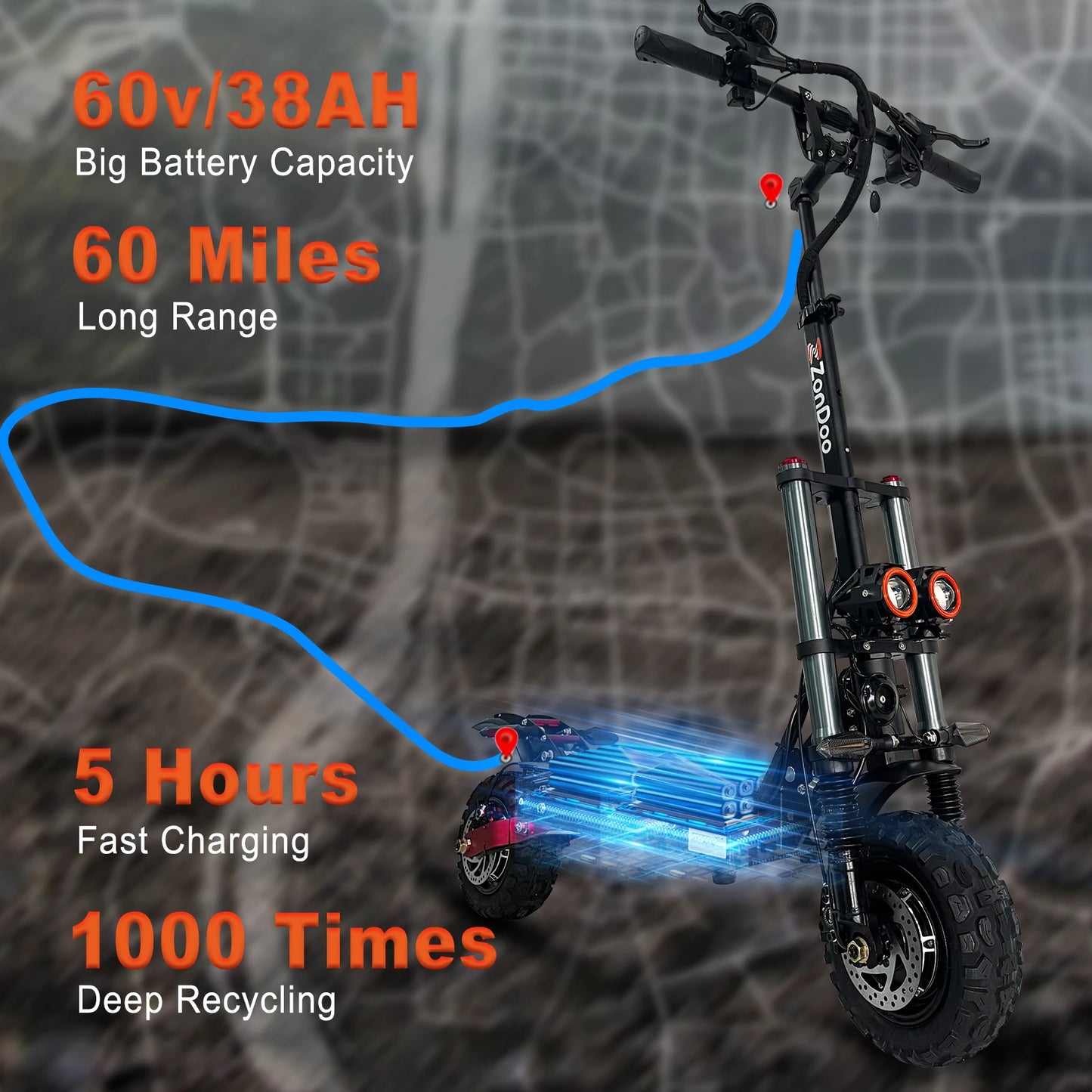 The ZOND ZO0 3PLUS Electric Scooter